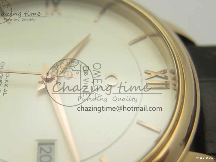 0507 Practical De Ville RG MKF 1:1 Best Edition Silver Dial RG Markers on Brown Leather Strap MIYOTA 9015 V 8049